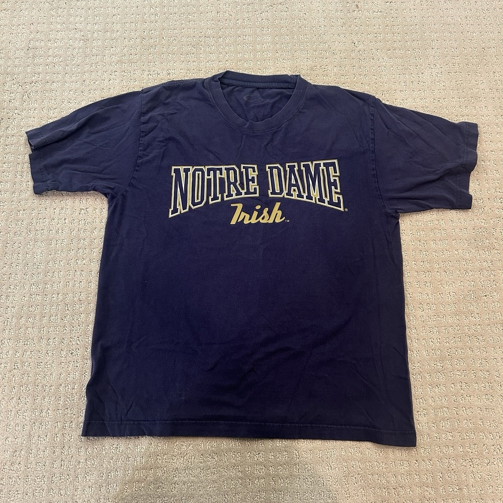 Notre Dame Fighting Irish Short Sleeve T Shirt Men's Large NCAA Blue
